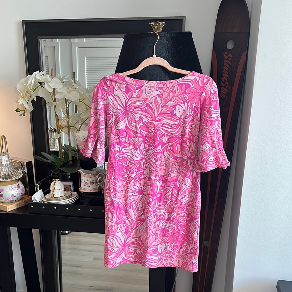 Lilly Pulitzer Pink Floral Long Sleeve Dress